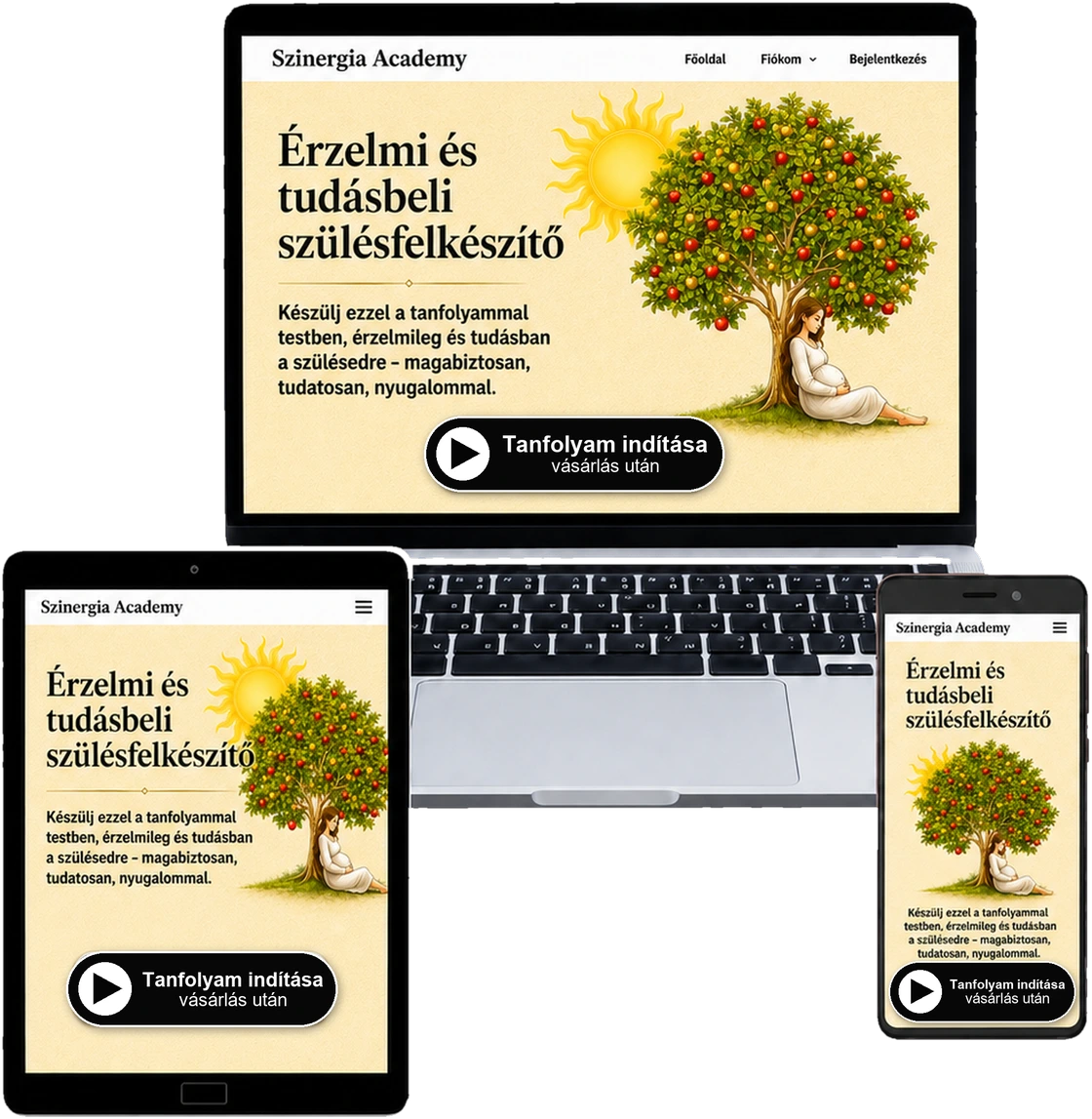 A tanfolyam minden eszközön elérhető